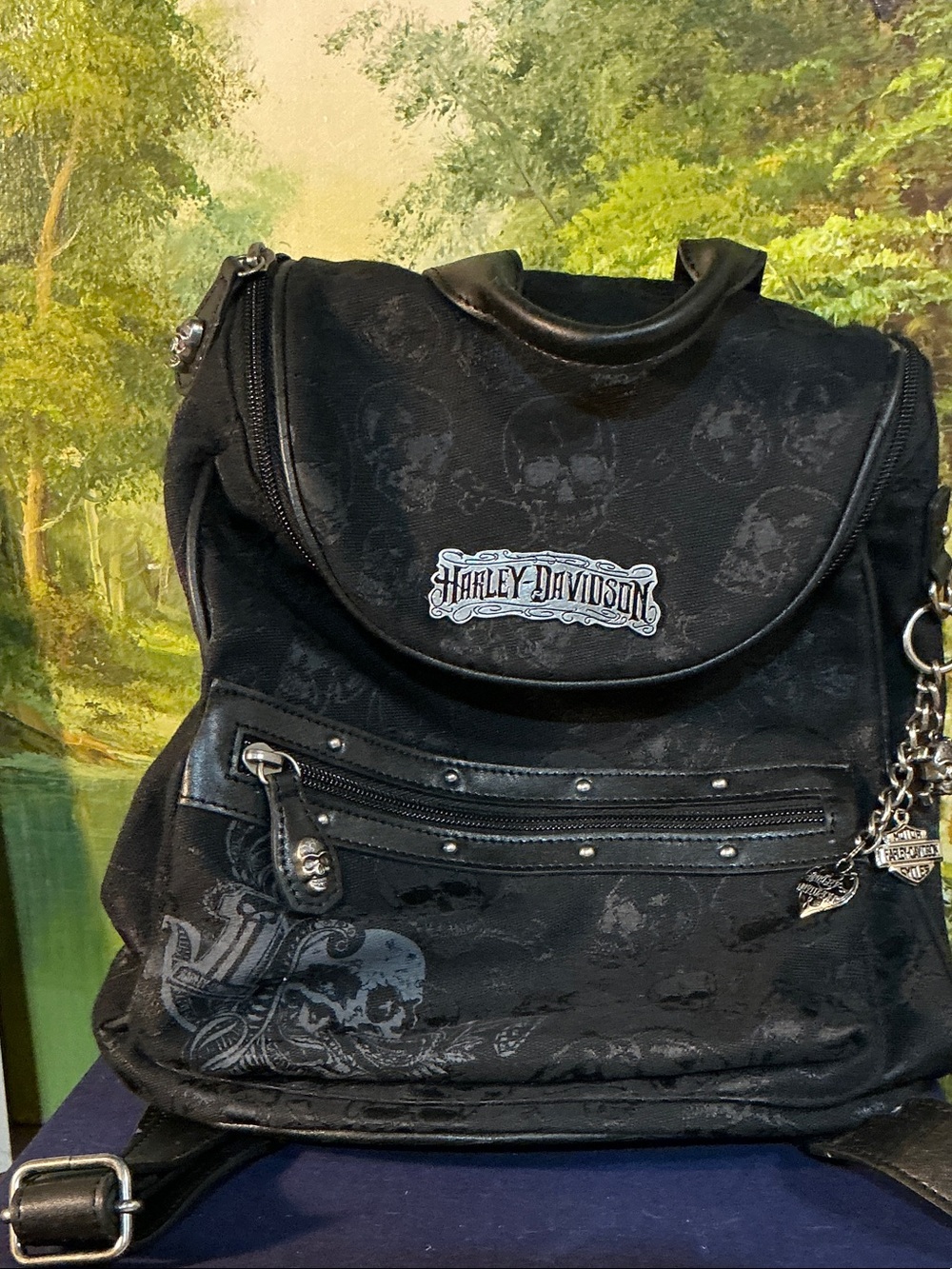 Harley-Davidson Black Skull Accent Backpack